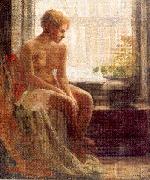 Nude Seated by a Window Mulhaupt, Frederick John